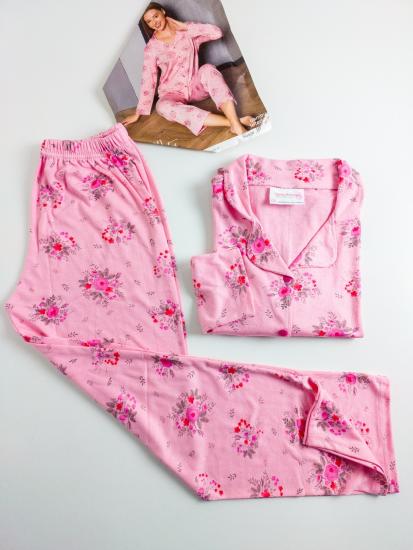  Çiçek Desen Bayan Pijama Takımı 301 İRL1