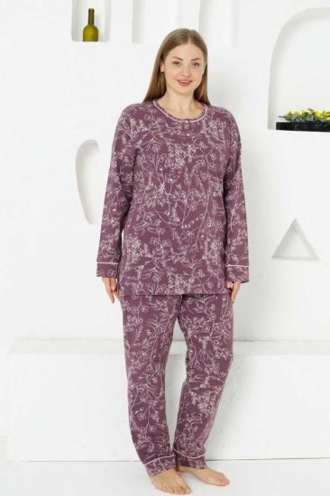Büyük Beden  UZUN Kollu Kadın pijama takımı 